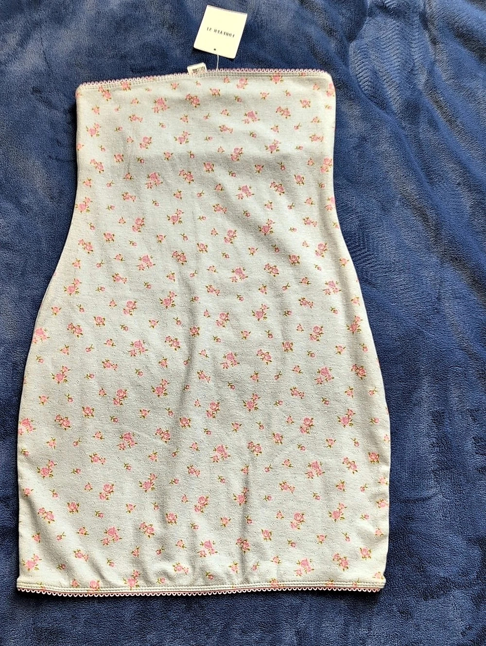 Forever 21 Floral Mini Dress in Blue & Pink Size Small NWT